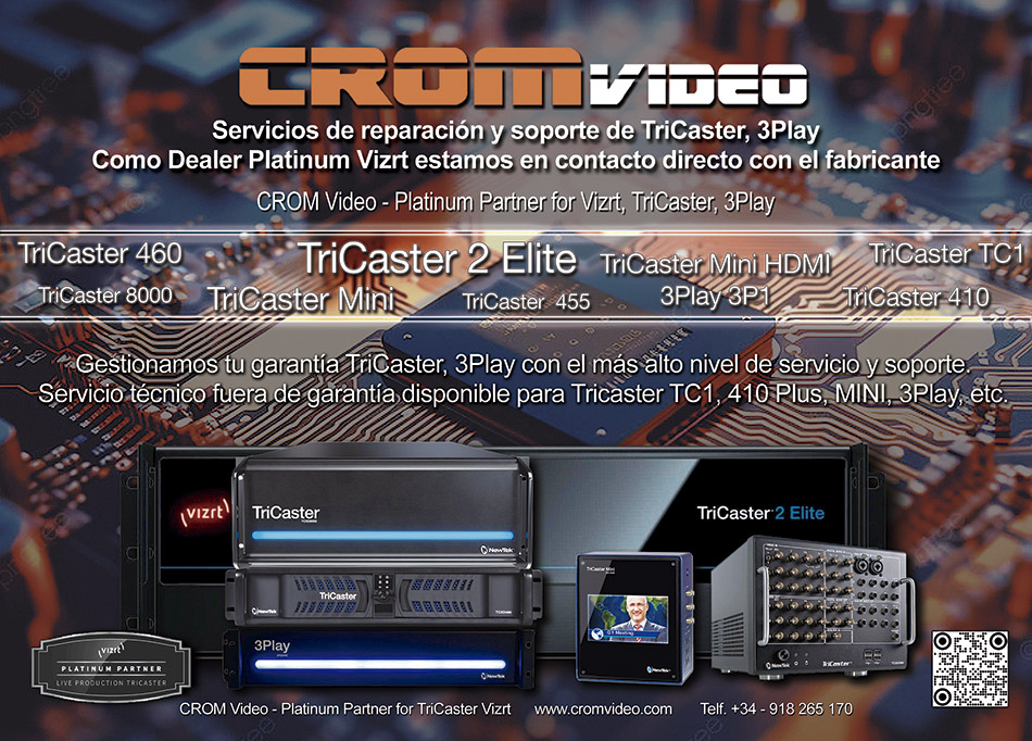 Servicios de reparación y soporte de TriCaster, 3Play. NewTek